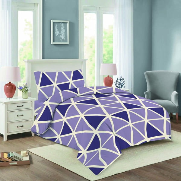 Vijolična enojna bombažna posteljnina 140x200 cm Nela – Cotton House
