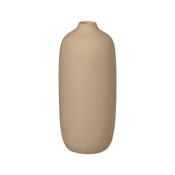 Vaza iz bež keramike Blomus Nomad, višina 18 cm
