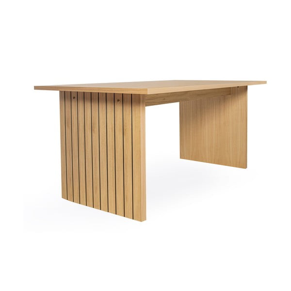 Jedilna miza s ploščo v hrastovem dekorju 90x160 cm Stripe - Woodman