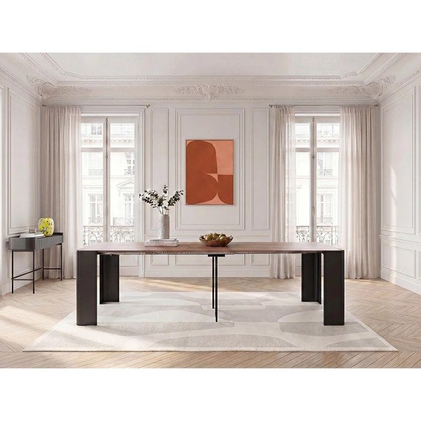 Črna/v naravni barvi stranska mizica 50x110 cm Albane – Bobochic Paris-image-1
