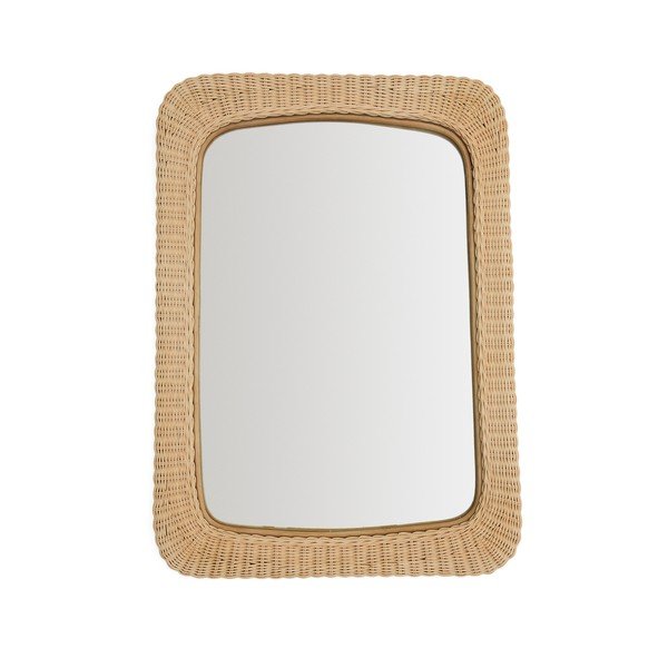 Stensko ogledalo z okvirjem iz ratana 58x79 cm Zilna – Kave Home-image-3