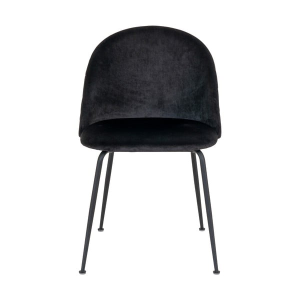 Črni žametni jedilni stoli v kompletu 2 ks Geneve – House Nordic-image-1