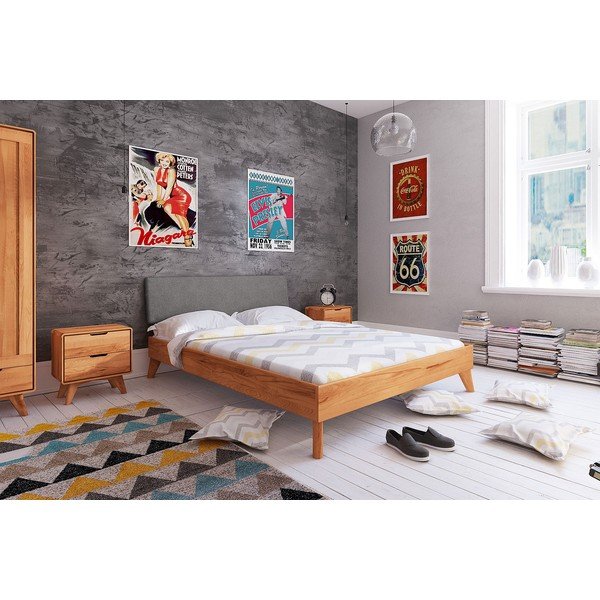 Zakonska postelja iz bukovega lesa 160x200 cm Greg 3 - The Beds-image-1