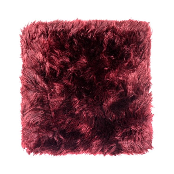 Rdeča sedežna blazina iz ovčje kože Royal Dream Zealand, 40 x 40 cm
