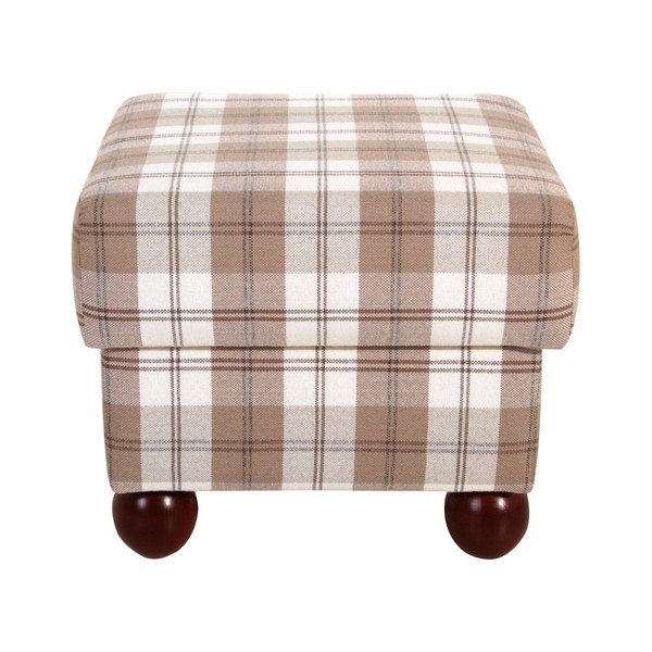 Rjava kvačkana Max Winzer Monarch Chenille Ottoman-image-2
