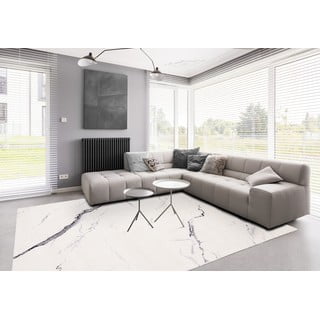 Kremno bela volnena preproga 200x300 cm Marble – Agnella