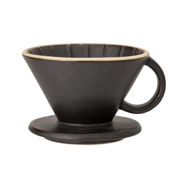 Črna kamnita skodelica za filter kavo Bloomingville Leah, ø 11 cm