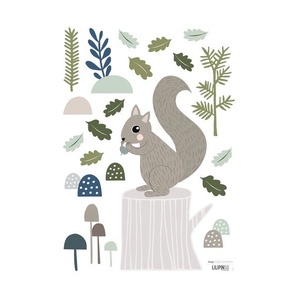 Nalepke 30x42 cm Squirrel – Lilipinso