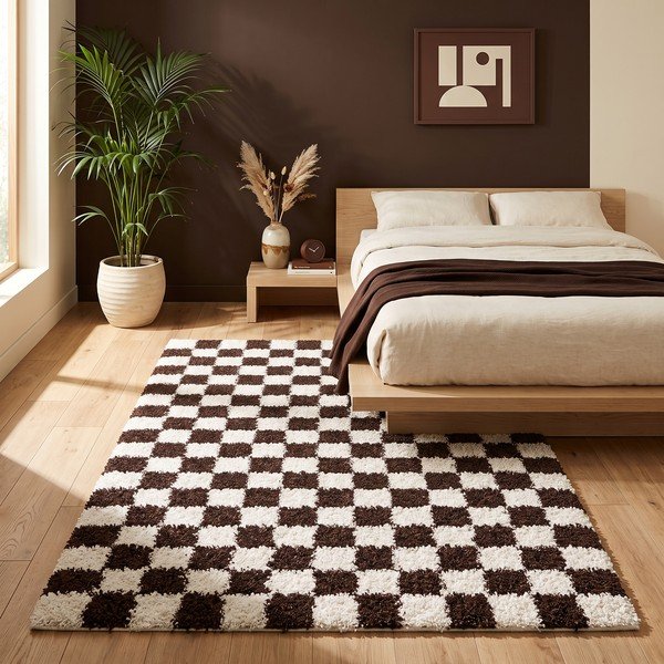 Rjava/kremno bela preproga 80x150 cm Grida – ESTE-image-3