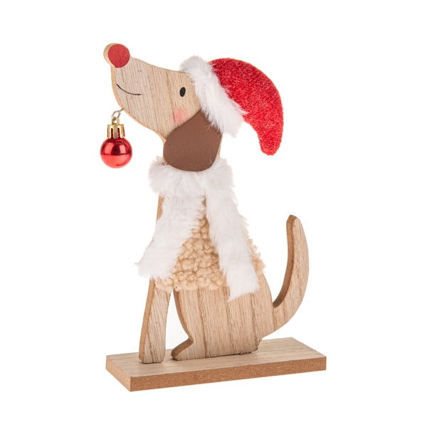 Lesena božična figurica (višina 21 cm) Dog – Dakls