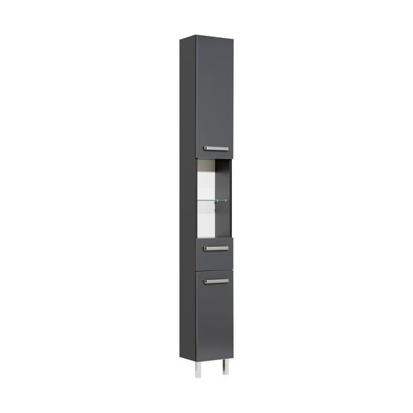 Temno siva visoka kopalniška omarica 25x196 cm Set 311 - Pelipal