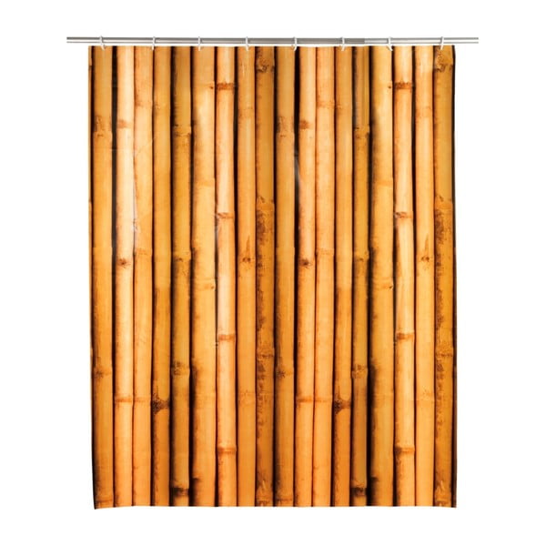 Oranžna zavesa za tuš Wenko Babusa