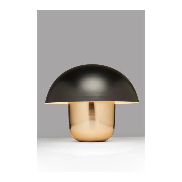 Namizna svetilka v zlati barvi s črnim senčnikom Kare Design Mushroom