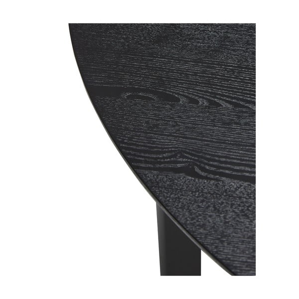 Črna okrogla jedilna miza ø 120 cm Fjord – Hübsch-image-3