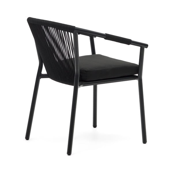 Črni kovinski vrtni stol Xelida - Kave Home-image-3