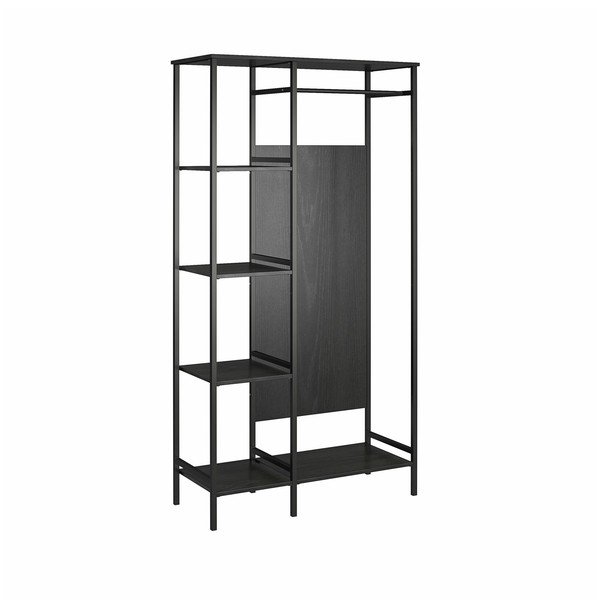 Črna omara iz hrastovega dekorja 95x180 cm Modine - Støraa-image-2