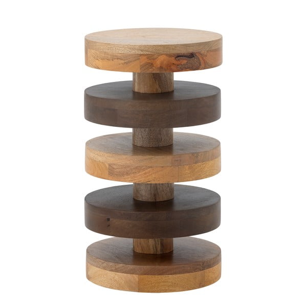 Okrogla stranska mizica iz masivnega manga ø 25 cm Franka – Bloomingville