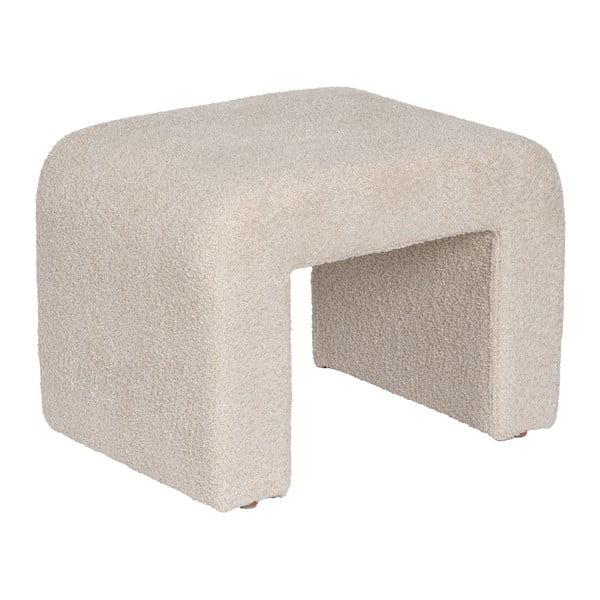 Bež tabure iz tkanine bouclé Suave – Ixia