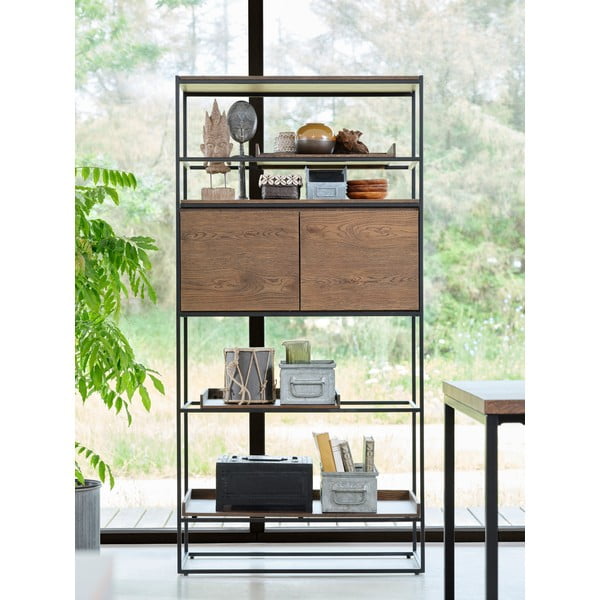 Knjižni regal s hrastovimi detajli Unique Furniture Rivoli-image-1