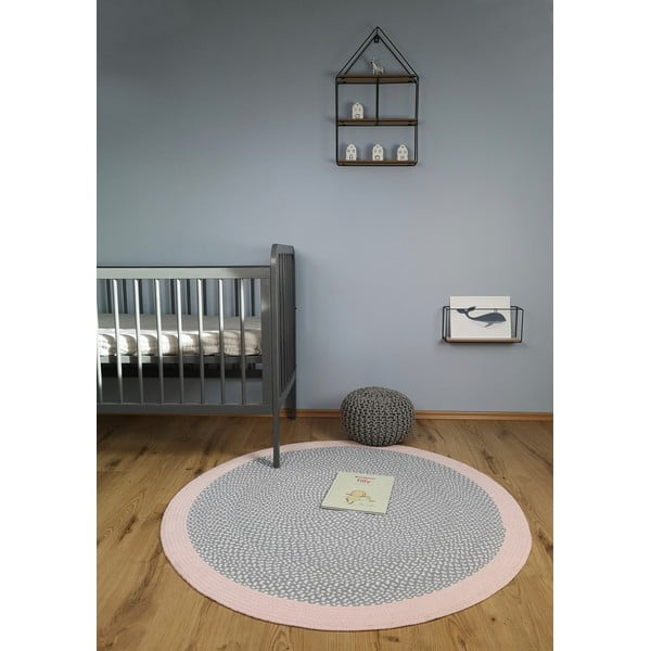 Otroška ročno izdelana preproga Nattiot Brenda Rose, ∅ 120 cm-image-1