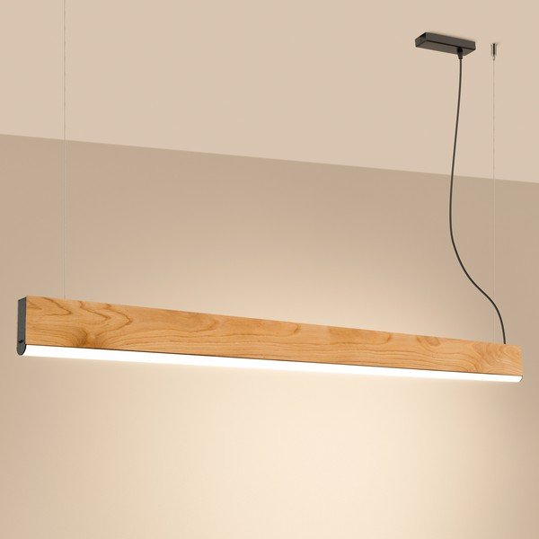LED viseča svetilka iz masivnega lesa v naravni barvi LYKKE – Thoro-image-1
