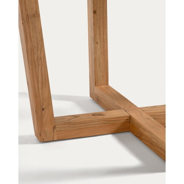 Okrogla jedilna miza iz masivne akacije v naravni barvi ø 120 cm Nahla – Kave Home-image-2