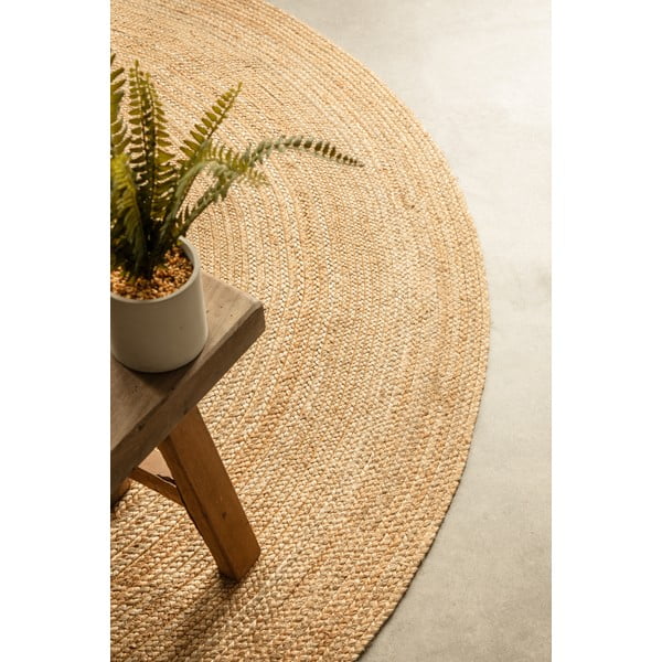 Obojestranska okrogla preproga iz jute v naravni barvi ø 100 cm Braided – Hanse Home-image-4