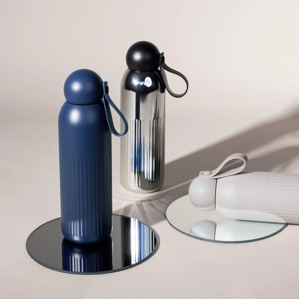 Modra termovka s slamico iz nerjavečega jekla 500 ml Tekla – Sagaform-image-1