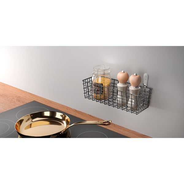 Črna stenska kuhinjska košara Metaltex Koala Lava-image-1