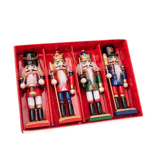 Leseni okraski za jelko v kompletu 4 ks 12,5 cm – Dakls