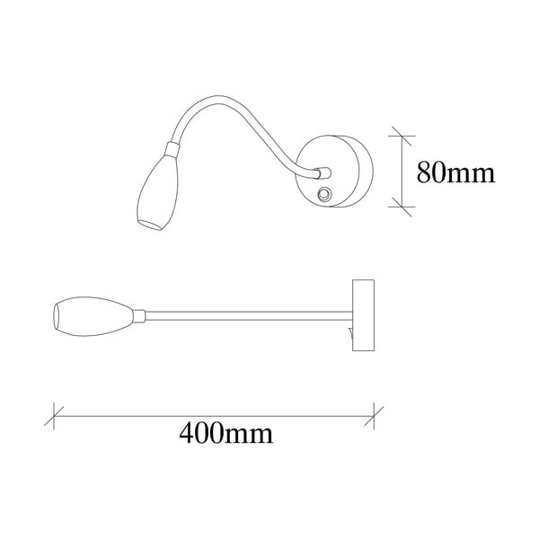 LED stenska svetilka v zlati barvi Reading – Opviq lights-image-4