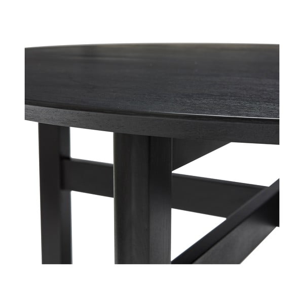 Črna okrogla jedilna miza ø 120 cm Fjord – Hübsch-image-4