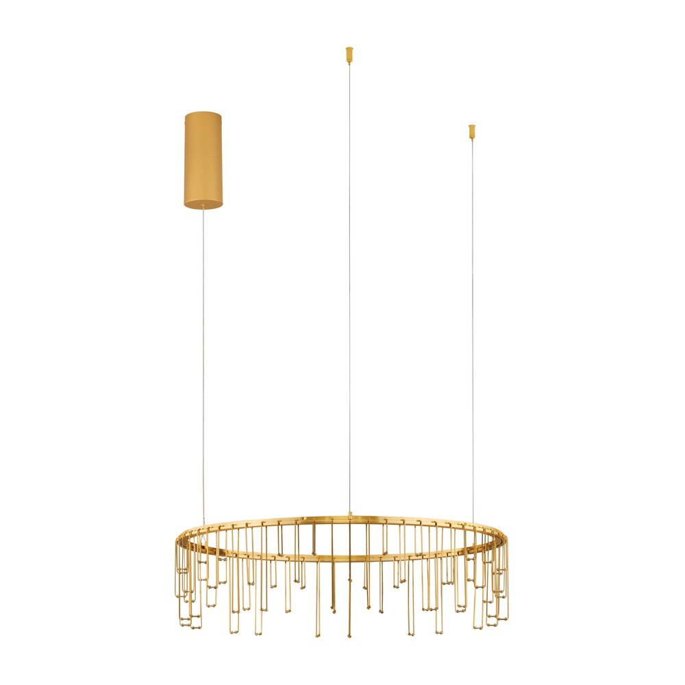 Aluminijasta LED zatemnitvena viseča svetilka v zlati barvi ø 65 cm Stellar