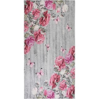 Rožnata/siva pralna preproga 120x180 cm Blooming Roses – Vitaus