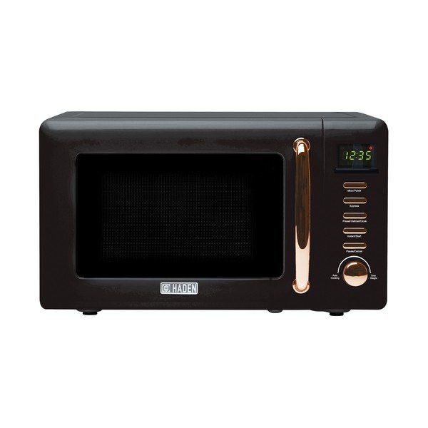 Črna mikrovalovna pečica Black & Copper – Haden