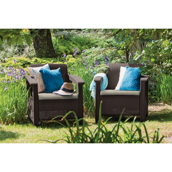 Rjav vrtni fotelj Corfu – Keter-image-1