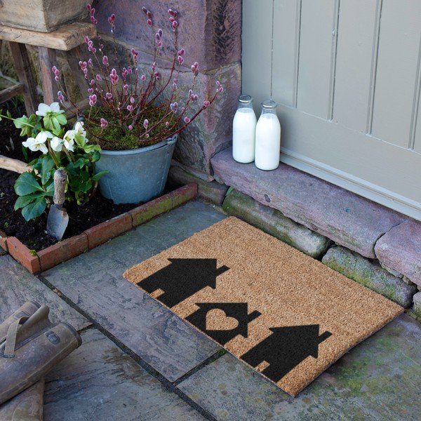 Predpražnik iz kokosovih vlaken 40x60 cm Home Is Where the Heart Is – Artsy Doormats-image-3