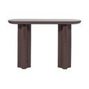 Temno rjava stranska mizica v sijajnem dekorju 35x120 cm Evara – WOOOD