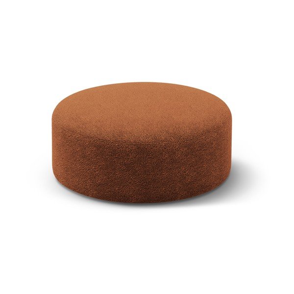 Opečnato oranžen tabure iz tkanine bouclé Dia – Micadoni 