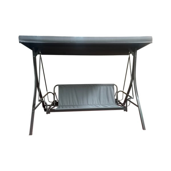 Siva kovinska vrtna gugalnica Madrid – Rojaplast-image-1