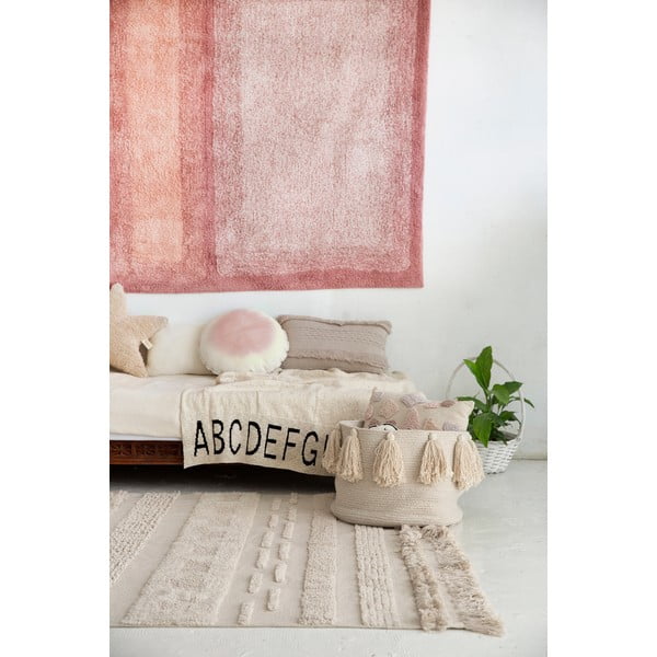 Svetlo siva/kremno bela pralna ročno tkana bombažna preproga 140x200 cm Air Natural – Lorena Canals-image-3