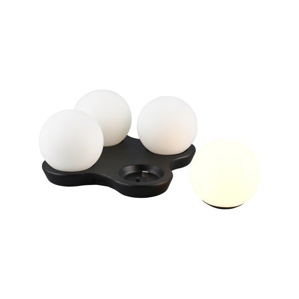 Črna/bela LED namizna svetilka (višina 9 cm) Lorna – Reality-image-1
