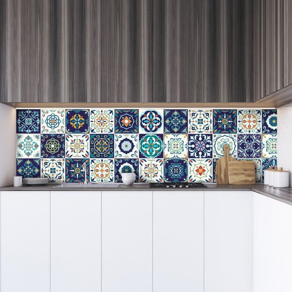 Komplet 30 dekorativnih stenskih nalepk Ambiance Forli, 20 x 20 cm