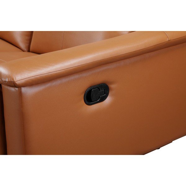 Rjava sedežna garnitura iz umetnega usnja 222 cm Lund – Støraa-image-4