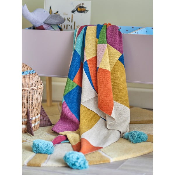 Otroška odeja iz recikliranega bombaža 130x160 cm Colorine – Bloomingville Mini-image-2