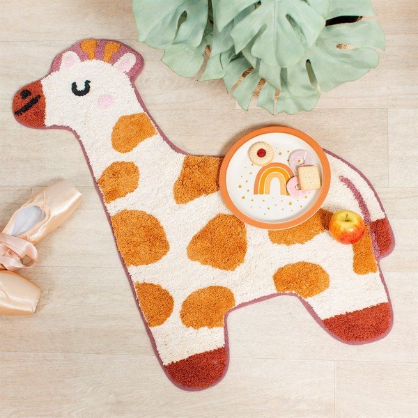 Oranžna in bež otroška bombažna preproga Sass & Belle Giraffe, 57 x 80 cm-image-3