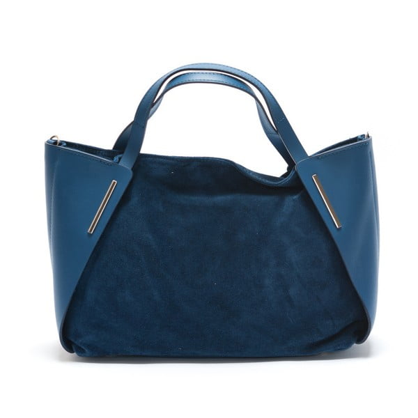 Usnjena torbica Mangotti 878, modra