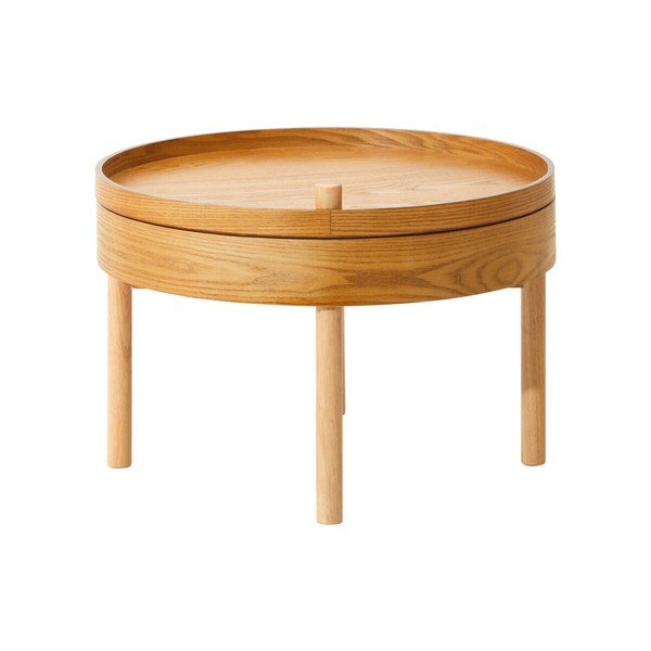 Okrogla stranska mizica v borovem dekorju ø 60 cm Viborg – Premier Housewares
