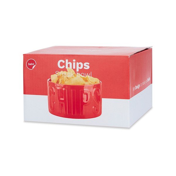 Rdeča keramična skledica za serviranje 1 l Chips – Balvi-image-3