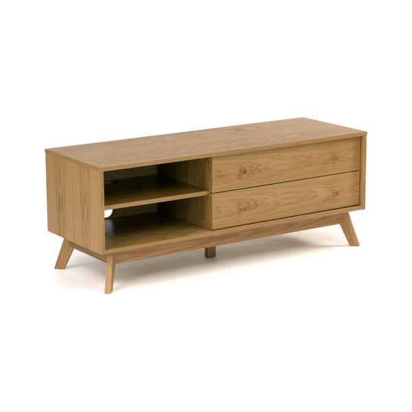 TV omarica v hrastovem dekorju v naravni barvi 130x50 cm Kensal – Woodman-image-2